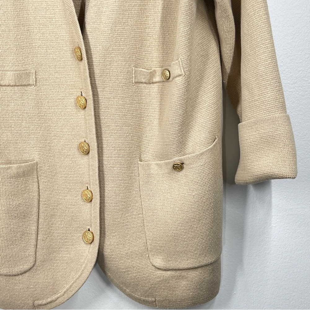 J CREW Women’s Size S Knit Cardigan. Camel Color. Gold buttons. Pockets. - Picture 9 of 12